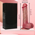 Realistic Dildo For Women, 8.5" Big Anal Dildo With Strong Suction Cup, Double Layer Liquid Silicone Plug Prostate Massager For Hands-Free Play Adult Sex Toys For Couples Male & Female & Gays