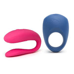 Sync Lite Coral C-Shaped Couples Vibrator & Pivot Vibrating Cock Ring - App Controlled Couples Sex Toys Bundle