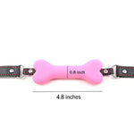 Pink Silicone Dog Bone Gag for BDSM and Kink Play