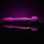 Ultra Thrust-Her Deluxe Thrusting And Vibrating Premium Silicone Wand For Women Men & Couples. 3 Speeds & 7 Patterns Of Vibration. Waterproof & Usb Rechargeable. Purple