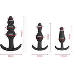 Silicone Anal Plug Pack Of 3 Silicone Anal Beads Plugs Kit Trainer Set For Beginners Advanced Users With Flared Base Prostate Sex Toys For Adult Sex Toys