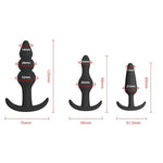 Silicone Anal Training Kit for Beginners to Advanced Players - 3 Pack of Comfortable Long-Term Wear Anal Plugs