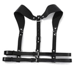 Men's Vintage Leather Body Harness with Adjustable Buckle Strap for Couples Costume