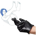 Adult Sex Glove Women G-Spot Stimulator Finger Vibrator Accessory Sm Sex Toy For Women Erotic Vaginal Clitoral Massage With Textured Raised Nubs Design For Couple Sex Play Waterproof Pvc Glove