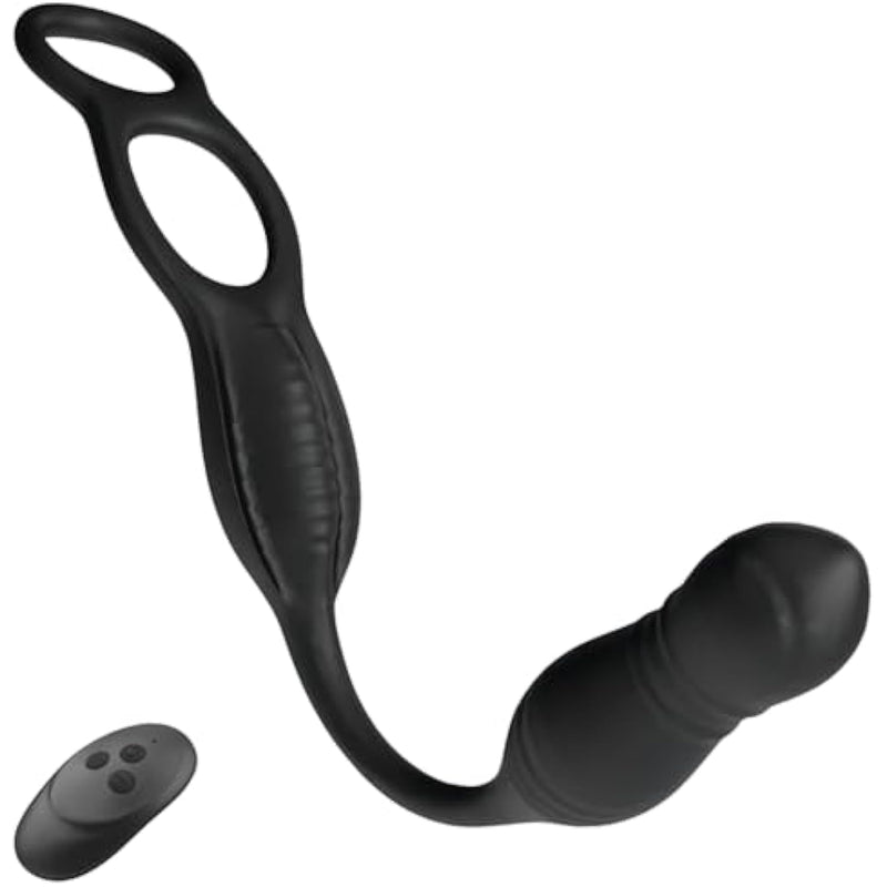 Full Waterproof Anal Plug Anal Vibrator For Male 10 Vibration 3 Thrusting Adjustable Prostate Massage Adult Sex Toy