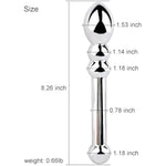 Dual-Head Dildo G-Spot & Clitoral Stimulator | Metal Pleasure Wand For Anal Massage & Sensual Play | Anal Sex Toys For Couples & Solo Use (Pd-155)