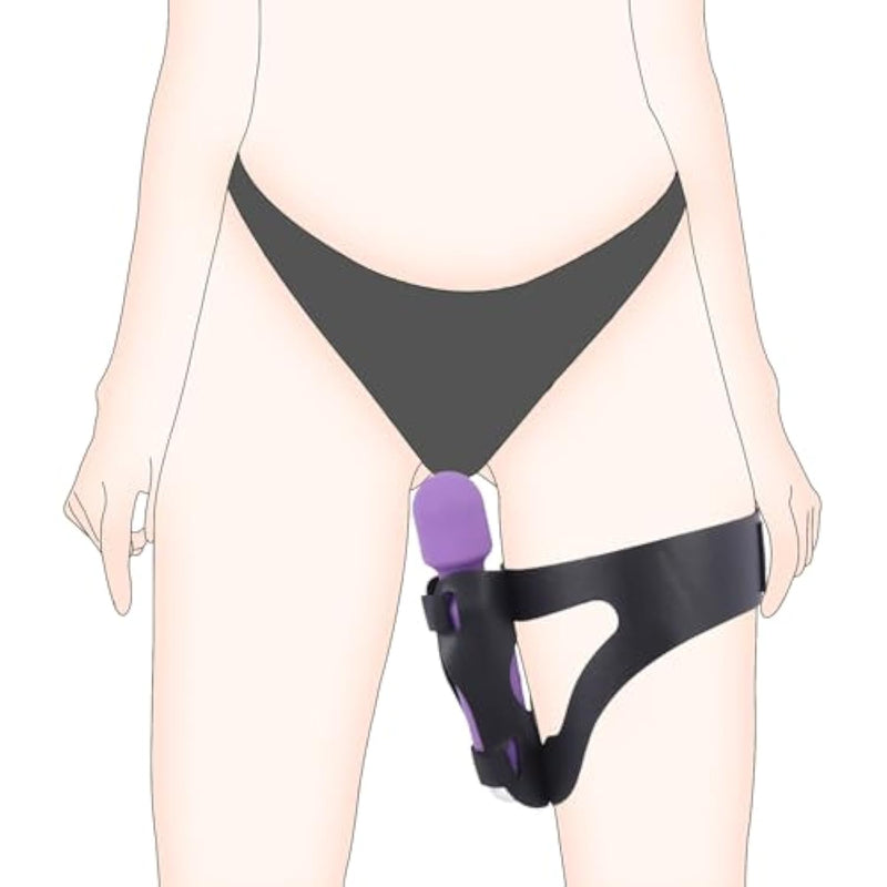 Bdsm Sex Bondage Vibrator Forced Strap Thigh Harness For Women Hands-Free Play, Bondage Restraint Elasticity Adjustable Leg Straps, Couple Kinky Tease Sex Toys Dildos Hitachi Magic Wands Holder