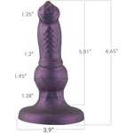 6.65” Silicone Dog Knot Dildo, 5.81” Insertable Knotted Dildo With 3.9” Powerful Suction Cup For Beginner Users