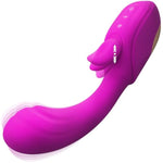 Rabbit Vibrators Sex Toys For Women - Tongue Licking Vibrator With 12 Vibration&Licking Modes, G Spot Vibrator Thrusting Dildo Tongue Toy For Womens, Clitoral Vibrators Adult Toys For Female