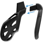 Male Chastity Device Cock Cage Chastity Locked Penis Cage For Penis Exercise With 3 Sizes Rings And Invisible Lock Abs (Black)