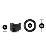 Stay Hard Beef Ball Stretcher - Black, 1.5" Wide Soft & Stretchable Snug Fit Cock Ball Ring For Erection - Male Enhancement & Increased Sensation Testicle Stretcher Adult Toys For Men