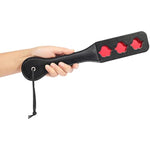 Sexy Lips Slapper Spanking Paddles For Adults, 12.8Inch Faux Leather Paddle For Bdsm Sex Play