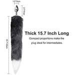 Anal Butt Plug Stainless Steel Anal Stopper Sm Anus Toy With Faux Fox Tail