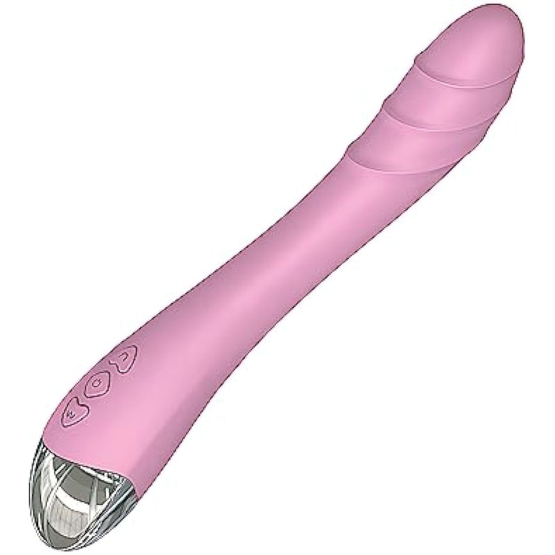 Pastel Pink G Spot Vibrator with 10X Vibrations frequencys - Pink Vibrator - G spot Vibrator - Female vibrate - Sexual Vibrator - Vibrating Dildo for Women - Pleasure for Women - Rose Vibrator.