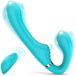 Strapless Strap-On Double-Ended Dildo - Strapon Double Sided Anal Dildo Lesbian Sex Toys With 7 Modes & Recharging Remote Control, Silicone Realistic G-Spot Clit Vibrator, Adult Toys For Women Couples