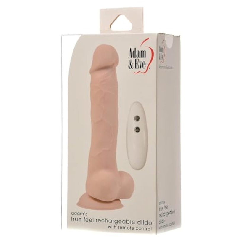 Adam's Rechargeable Dildo with Wireless Remote Control for Women and Couples - Realistic Vibrator with Suction Cup Base