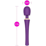 The Joystick Powerful Large Wand Massager | 5 Vibration Modes & 3 Speeds | Waterproof & Rechargeable | Ultra-Smooth Medical-Grade Silicone | Deep Tissue & Personal Relaxation (Black/Purple)