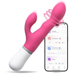 Nora Rabbit Vibrator With App Control, Pink Vibrator Rabbit With Dual Motor, Clitoral Stimulator Dildo Massager, Sex Toys For Women With Smartphone Wireless