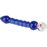 Anal Plug Anal Butt Plug Flower End Glass Dildo Swirls Mushroom Glans Tip G-Spot Anal Vaginal Massager Pleasure Wand Sex Toy For Adult