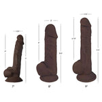 Curve Novelties 72899: Fleshstixxx 7In Silicone Dildo W/Balls Chocolate