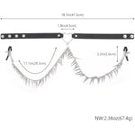 Neck Choker Collar With Nipple Clamps Chain Adjustable Non-Piercing Metal Clamps Necklaces Accessories For Women (Np+Silver Rivet)