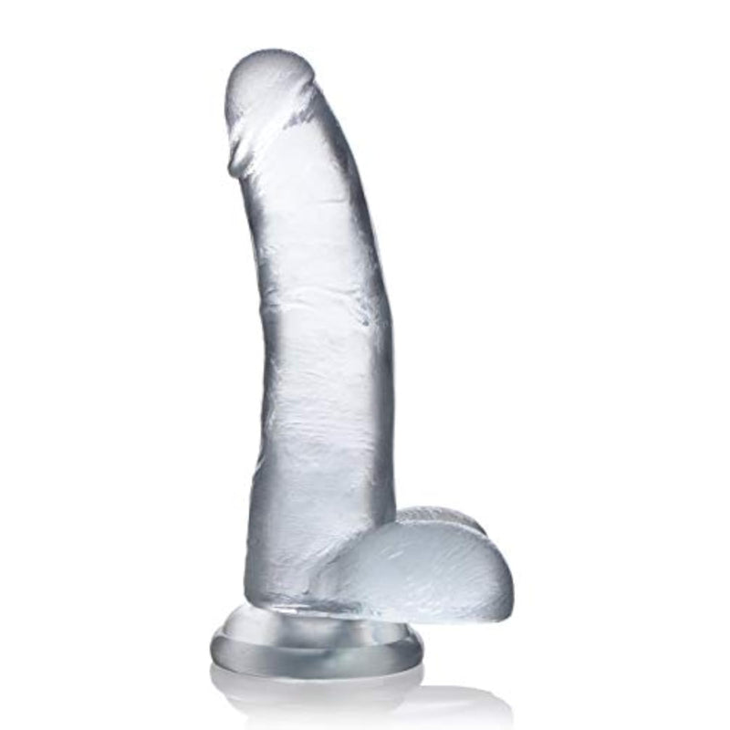 9-Inch Jock Strap Compatible Dildo with Crystal Clear Design