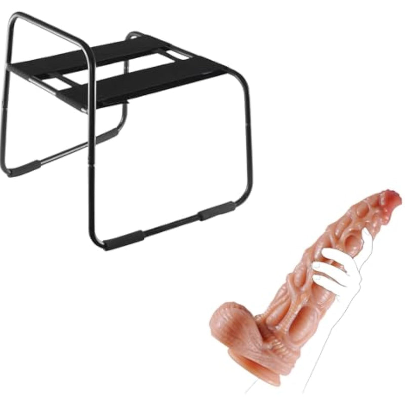 Sex Chair, Adjustable Sex Furniture For Bedroom With 13.6 Inch Realistic Giant Big Silicone Monster Dildos