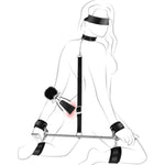 Spreader Bar Sex Toys With Wrist Ankle Neck Collar Restraint Kits Adjustable Ankle Cuffs Neck Collar Blindfold Tickler Bondage Gear Accessories Bondage Set Bdsm For Adult Couple