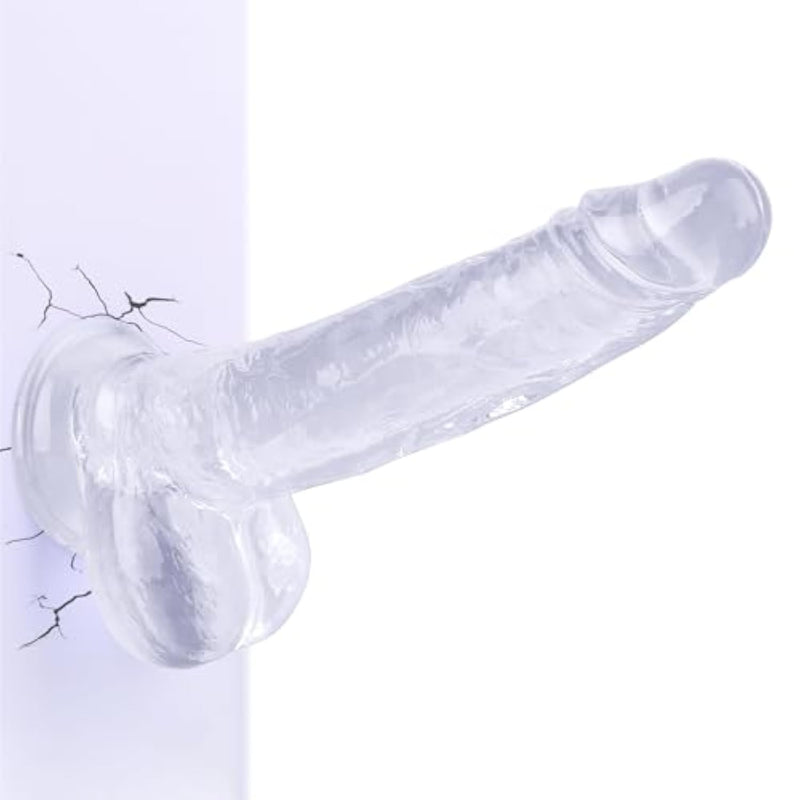 8.2" Long G-Spot Dildo, Body Safe Material, Lifelike Skin-Touching Feeling, Powerful Suction Cup Dildo For Hands-Free Play & Anal Stimulation, Realistic Fake Penis For Men And Women Sex Games