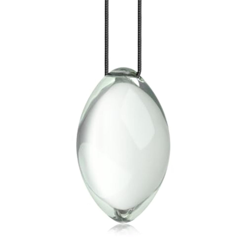 Egg-Shaped Crystal Glass Anal Plugs with Drawstring for Prostate Massager and G-Spot Stimulation