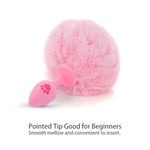 Bunny Tail Anal Butt Plug Anal Silicone Anal Plug Fluffy Rabbit Tail Sex Toys Cute Sexy Cosplay Adult Games For Men Or Women (Pink)