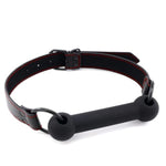 Silicone Sm Bar Gags For Sex Games - Open Mouth Dog Bone Shaped Bondage Gags Muzzle - Silicone Sex Gags For Sm Games (Black)