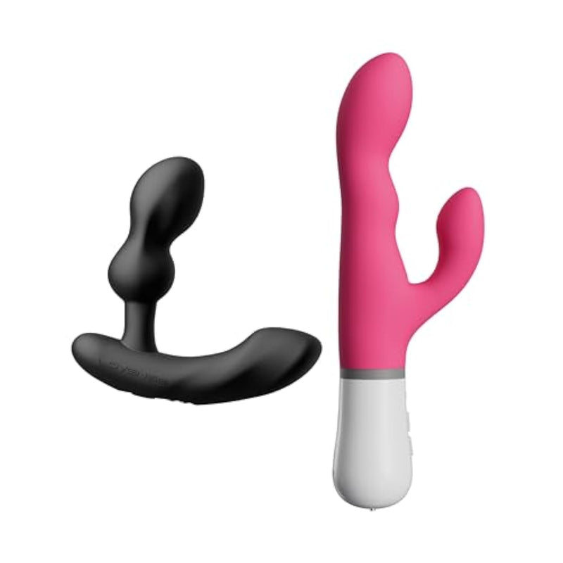 Edge 2 Prostate Massager Vibrator Sex Toys For Men + Nora Rabbit Clitoral & G-Spot Vibrator For Women Couple Play