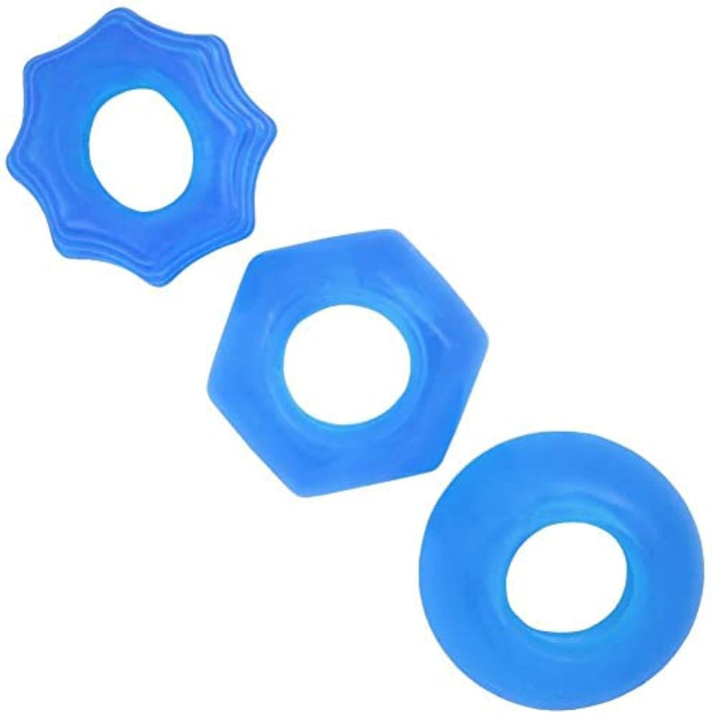 Blue Cock Ring Set for Enhanced Intimacy and Pleasure