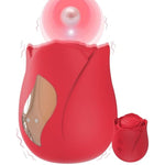 New Rose Sex Toy Vibrator For Women- Dual Layered Soft Silicone Clitoral Vibrators Adult Toys With 5 Tapping & Vibrating Modes, Sexual Pleasure Tools For Women Couples Girls Sex Games (Red)