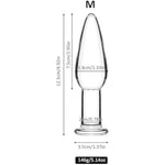 Glass Butt Plugs,4.92 In Crystal Anal Trainer Bum Plug With Long Neck Sex Toy For Men,Women