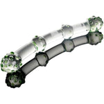 Double Ended G-Spot Glass Dildo - Crystal Glass Pleasure Wand With 4 Bead - Double Side Anal Butt Plug - Prostate Massager Anal Stimulator For Men Women