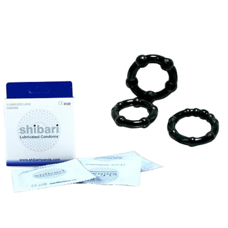 Male Condoms 3 Count, Cock Rings For Men (3 Pack) Bundle