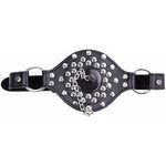 Leather Studded Stoppable Gag - Control & Experimentation | Adjustable Strap | Bdsm Accessory | Bondage Control & Pleasure | Feeding Fantasies | Kinky Play | Perfect Fit
