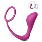 Silicone Anal Plug Adult Toy Penis Ring for Men Cock Ring - 2 in 1 Ultra Soft Anal Trainer Butt Plug Toys for Sex Pleasure