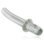 Crystal Glass Dildo Masturbation Wand, Vaginal Masturbation Massager Anal Butt Plug Pleasure Stick Anus Stimulation Sex Slave Sex Toy for Men Women and Couple (L)