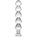 Drops Anal Link Glass Dildo For Temperature Play, Clear