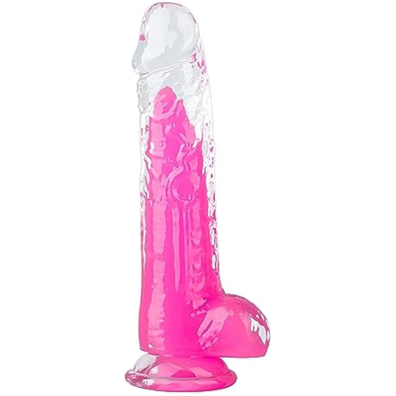 8.5 In Glow In The Dark Dildo,Big Jelly Dildo With Strong Suction Cup For For Men Women
