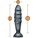 Jet Destructor - Advanced Extreme 10.75 Inch Anal Butt Plug Soft Dildo Deep Stimulating - 2.5 Inch Thick Shaft - Flexiable Strap On Compatible Sturdy Suction Cup Hands Free Play