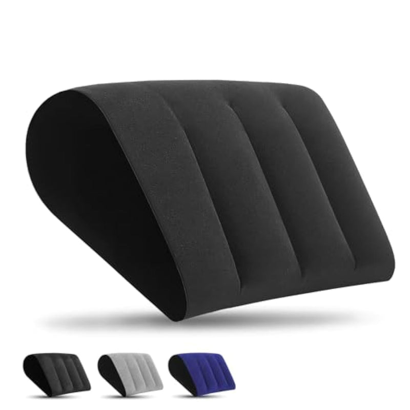 Portable Inflatable Wedge Pillow For Traveling - Wedge Pillow For Sleeping,30S Blow Up Small Inflatable Wedge Body Positioner,Lightweight Bed/Leg/Hip/Ankle Elevation Pillows,Under Knee Pillow,Black