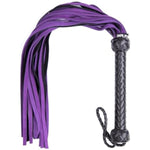 Premium Purple Leather Flogger For Couples – Deluxe Bdsm Whip For Sensual Play, Erotic Exploration & Fetish Adventures – Adjustable Sensation Control Accessory