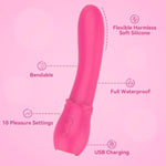 G Spot Vibrator Dildo Sex Toys, 7.1 Inch Vibrating Dildos Adult Toys With 10 Vibration Modes, Silicone Clitoral Stimulator Women Sex Toy Clit Anal Nipple Vibrators For Women Couple (Pink)
