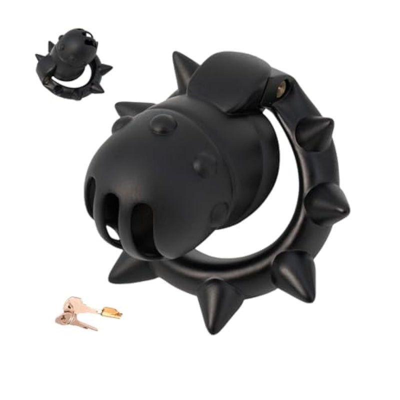 Chastity Cages With Spikes Male Cock Cages Are 3D Printed Resin Penis Cages Come In 2 Different Sizes Sex Toys Chastity Devices With Concealed Locks For Restraining Men'S Penis (1.77In,L)