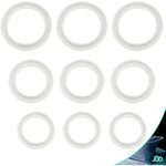 Silicone Penis Cock Ring For Men 9 Pcs Delay Head Glans Ring Set Testicles Stimulates Erection Pleasure Enhancing Male Masturbation (3 Sizes)