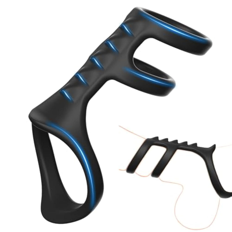 Silicone Cock Ring For Men, Penis Ring/Testicle Binding Sex Toy Extreme Torture For Mens, Triple Breathable Anti-Off Erection Ring
